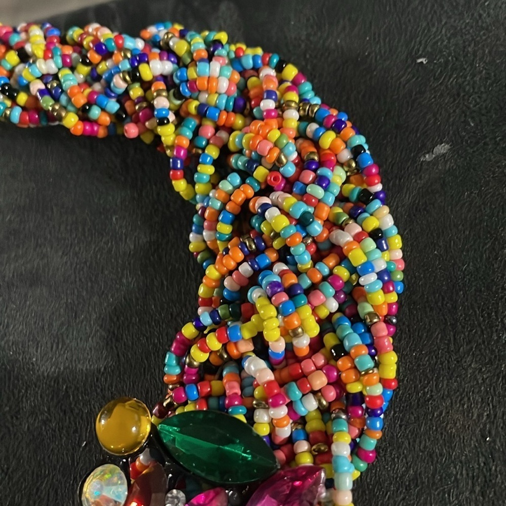 Nabroj bling chunky braided bead necklace - Picture 3 of 6